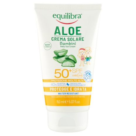 equilibra Aloe Crema Solare Bambini 50? SPF Protezione Molto Alta 150 ml